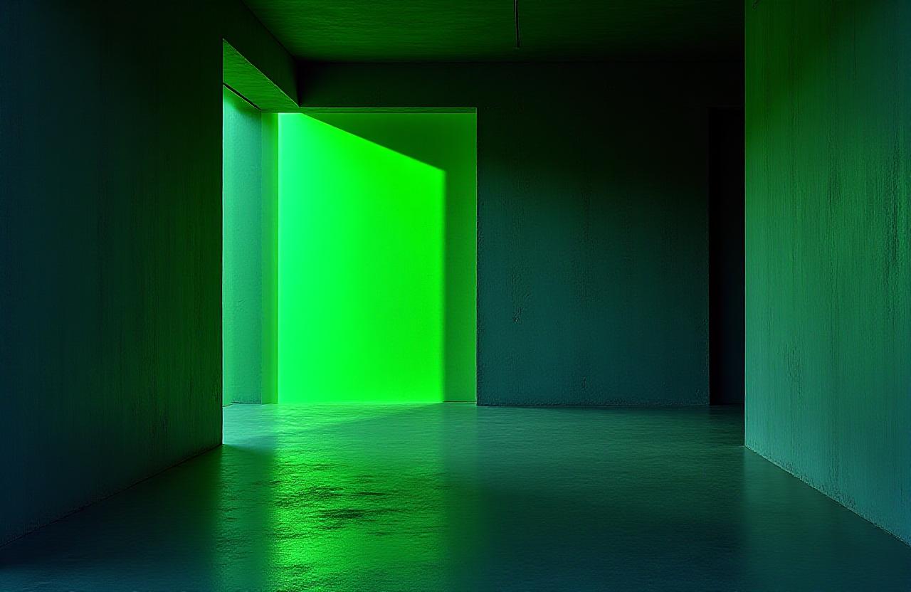 Cinematic meeting room with dramatic shadow design